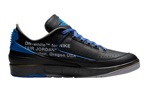 Off-White X Air Jordan 2 Low Black Varsity Royal